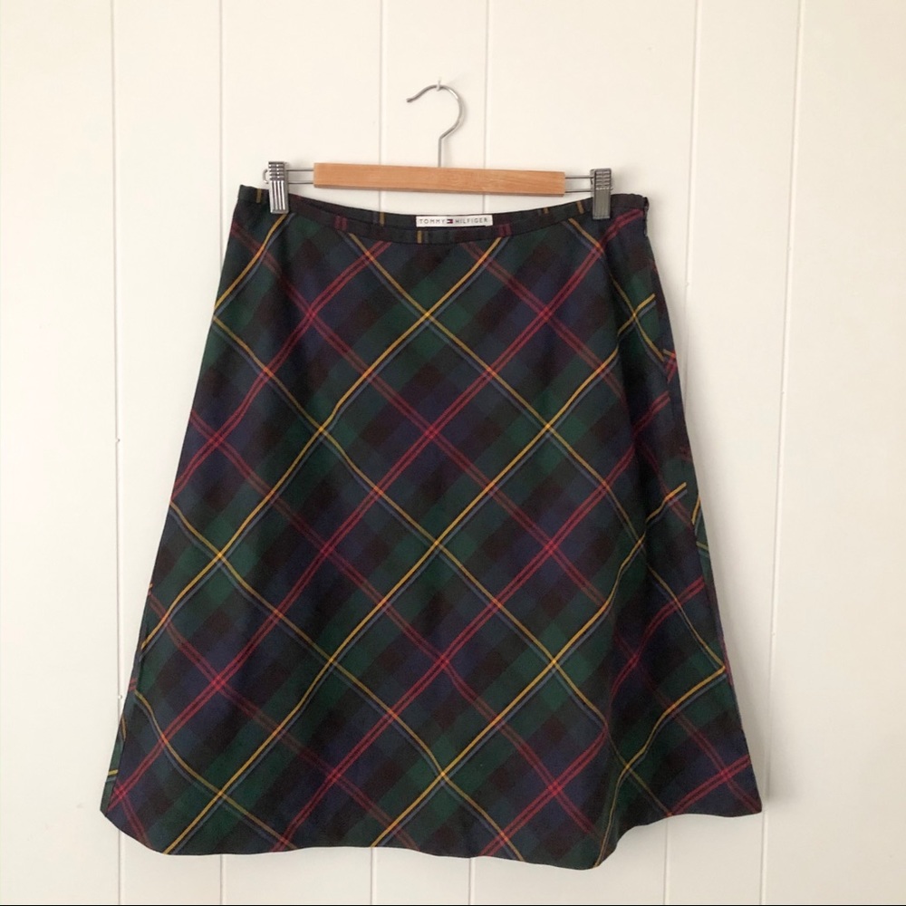 Tommy Hilfiger Plaid Midi Skirt (size 10)